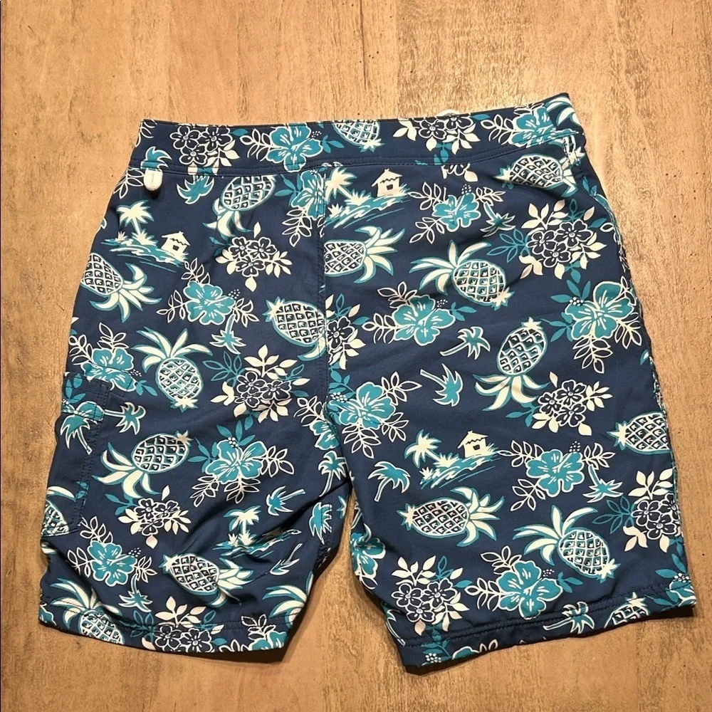 J. Crew Blue and White Pineapple Board Shorts